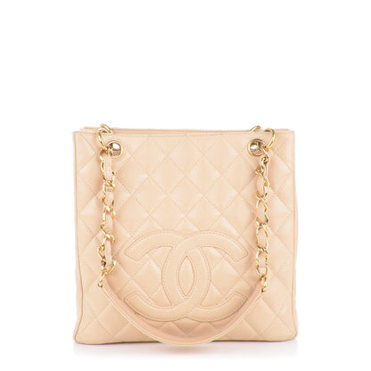 Chanel Caviar Quilted Petit Shopping Tote PST Beige Clair 1 of 8