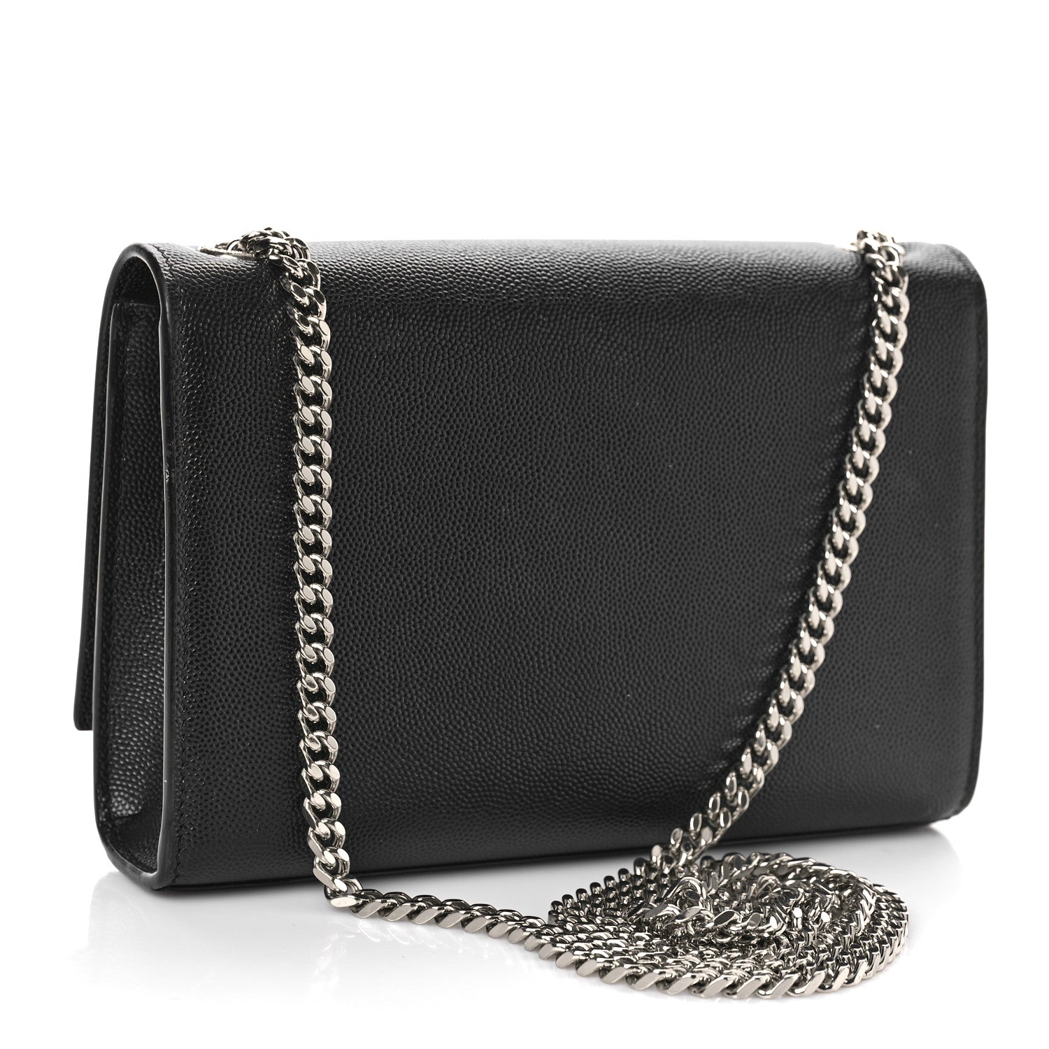 Saint Laurent Grain De Poudre Small Monogram Kate Satchel Black 2 of 7