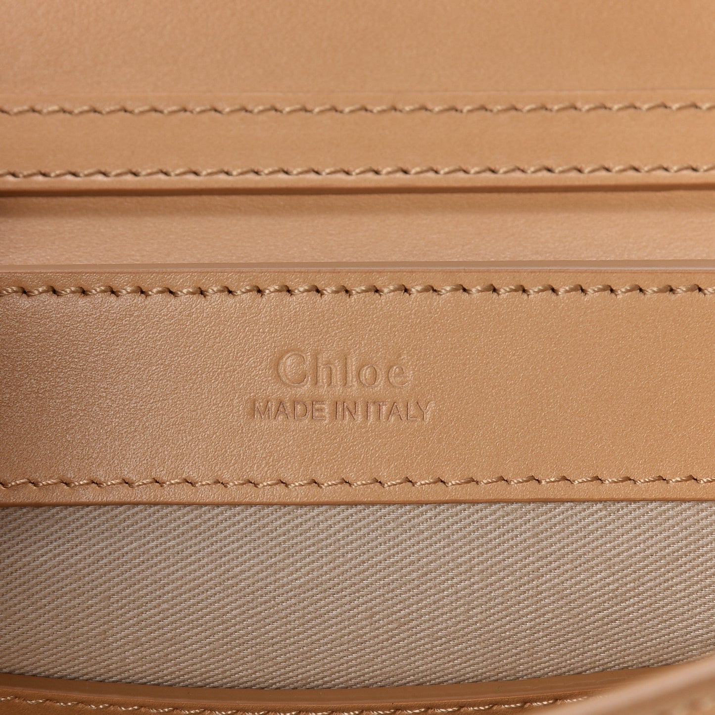 Calfskin Suede C Clutch With Chain Bleached Brown