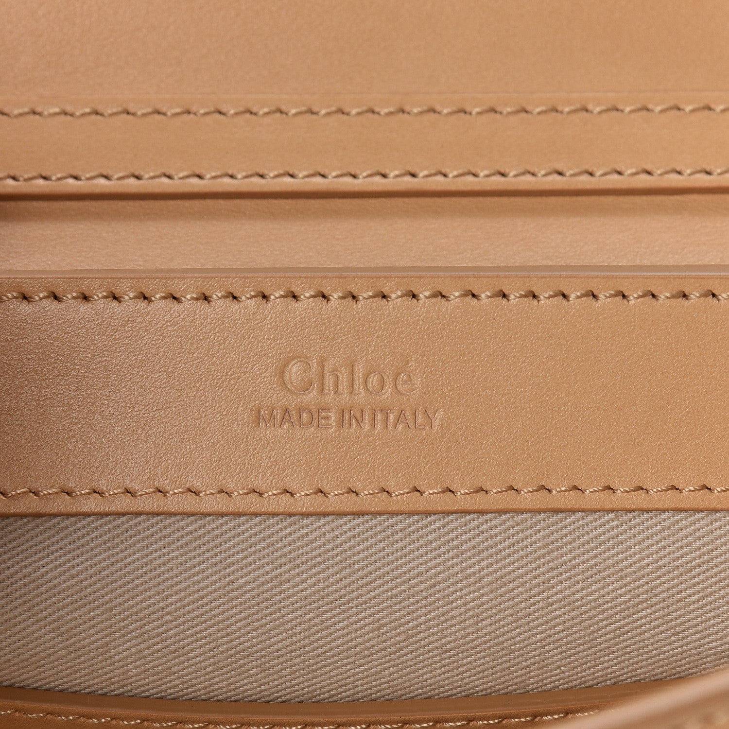 Chloe Calfskin Suede C Clutch With Chain Bleached Brown 6 of 10