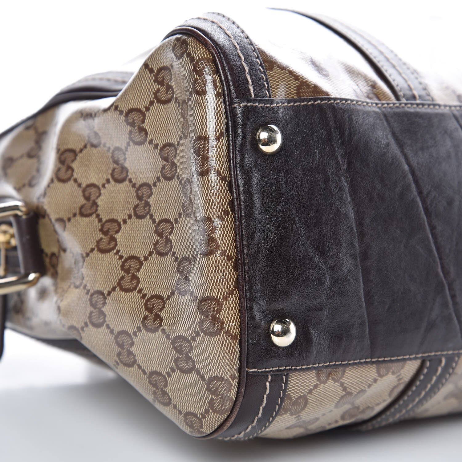 Gucci Crystal Monogram Large Duchessa Boston Dark Brown 9 of 10