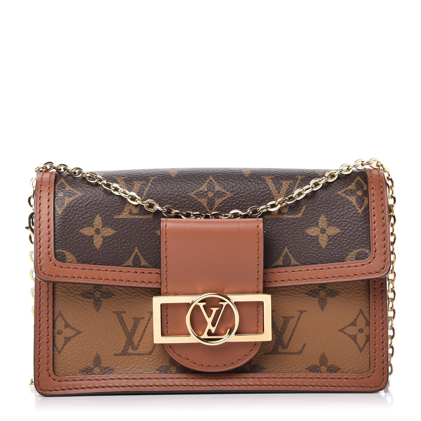 Reverse Monogram Dauphine Chain Wallet