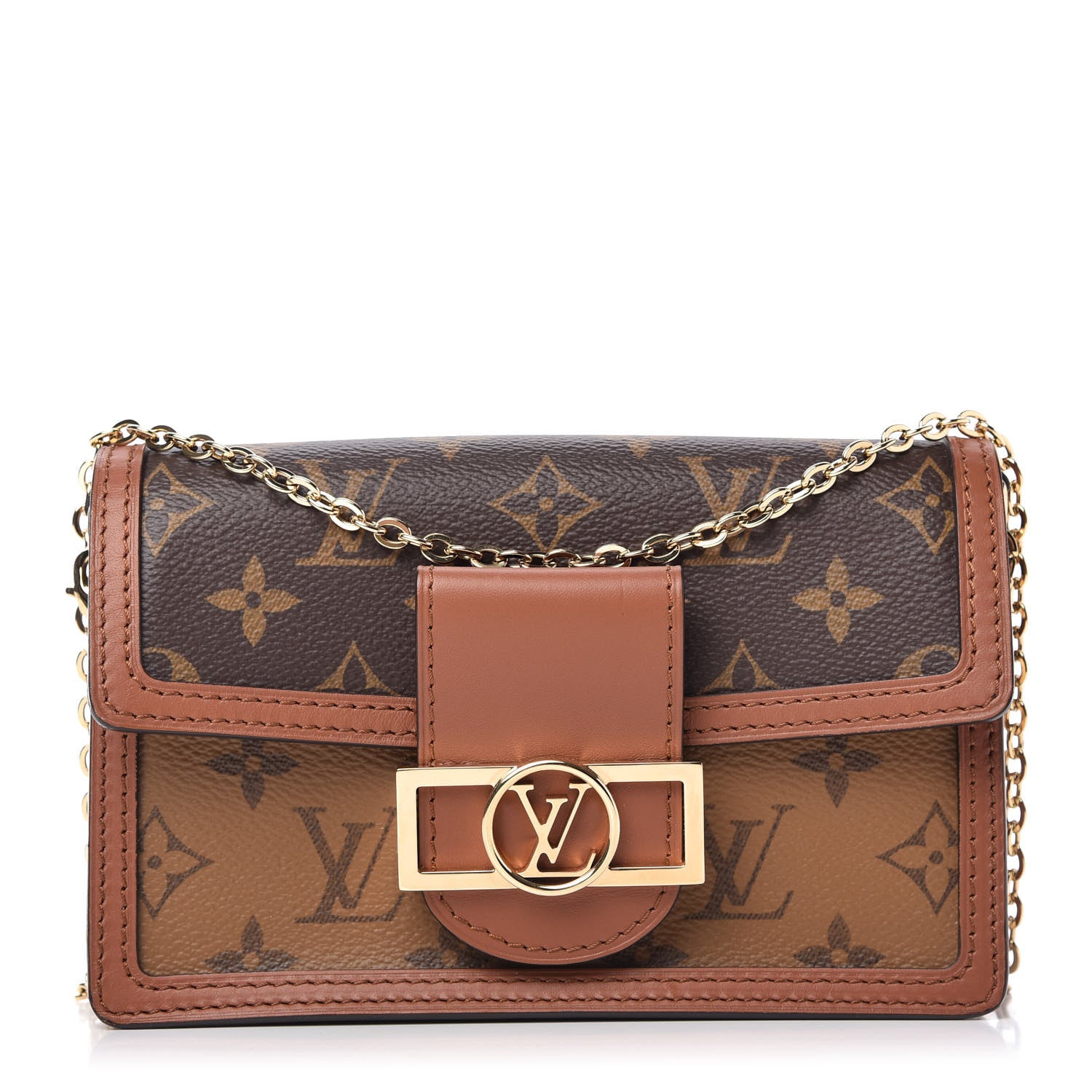 Louis Vuitton Reverse Monogram Dauphine Chain Wallet 1 of 9
