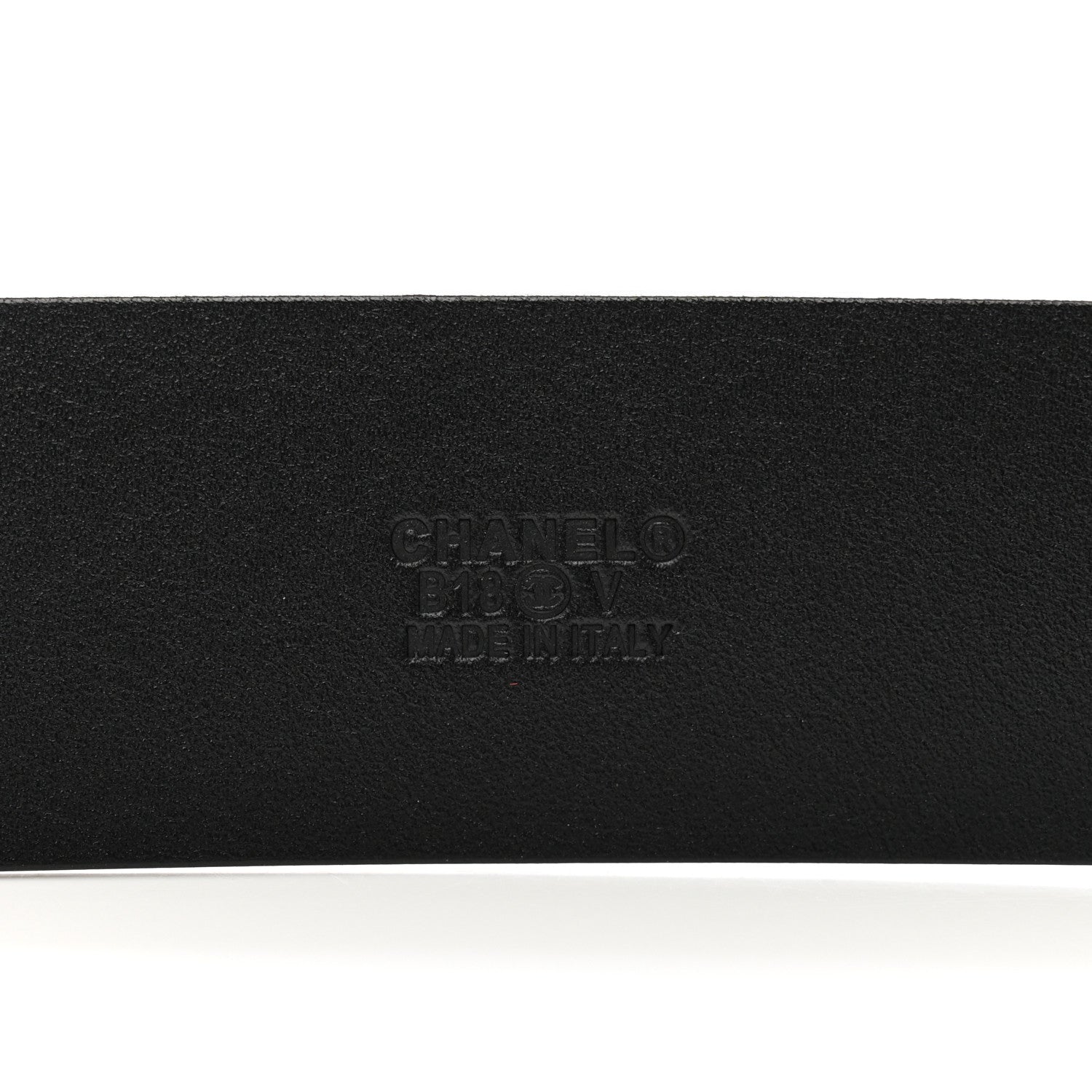 Chanel Crumpled Calfskin Lambskin Pearl CC Belt 80 32 Black 3 of 7