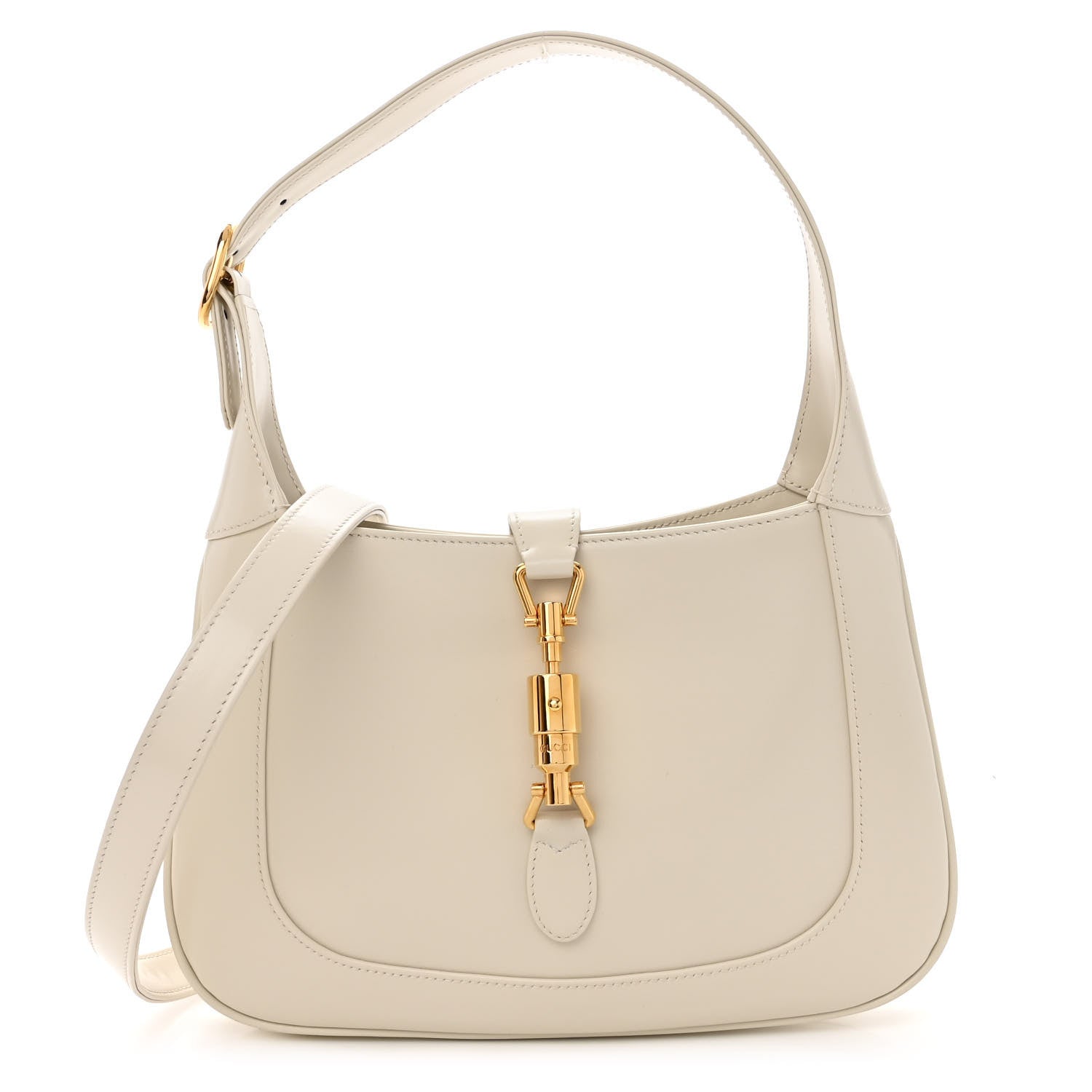 GUCCI Boarded Dyana Lux Calfskin Small Jackie 1961 Hobo in the color Mystic White by FASHIONPHILE