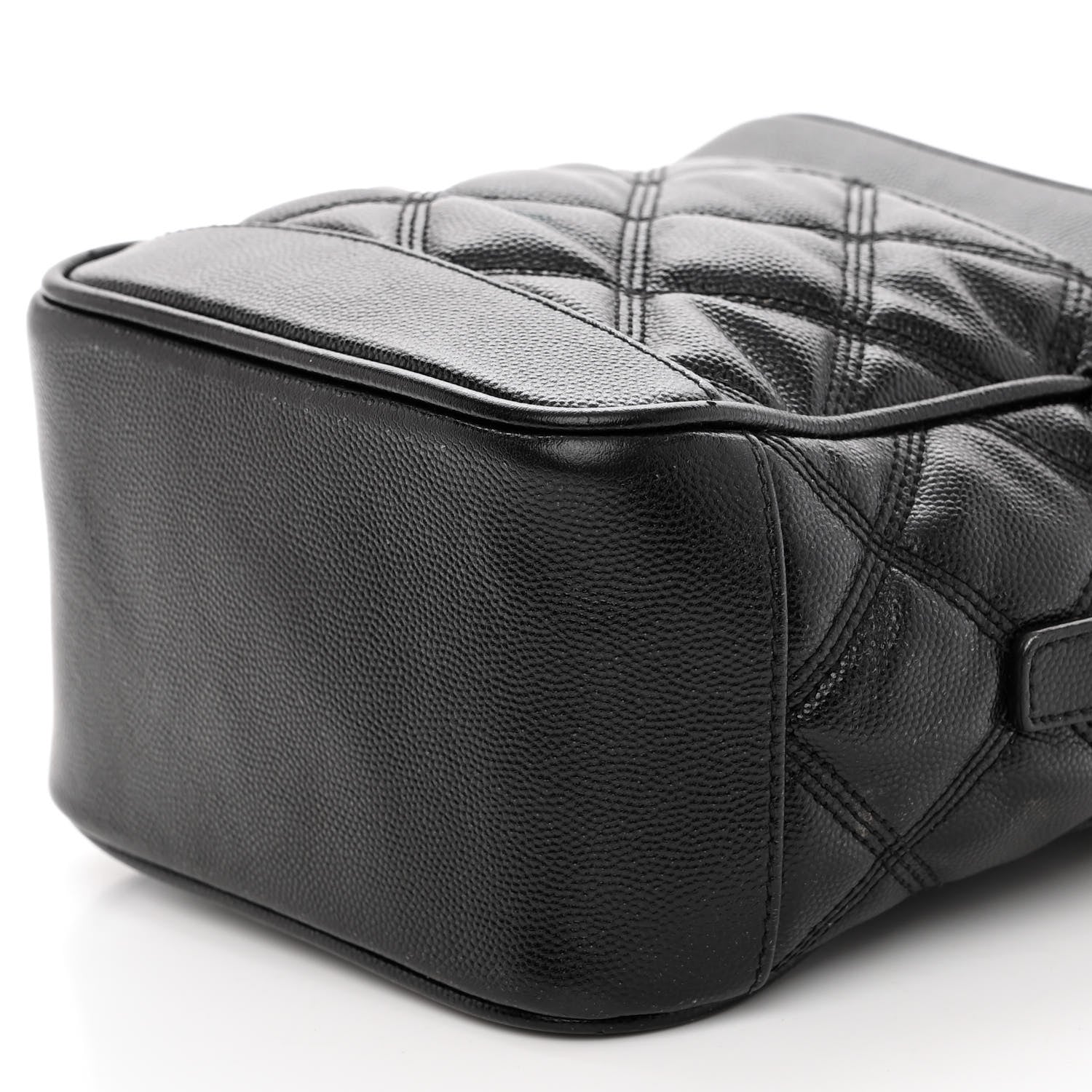Saint Laurent Grain de Poudre Quilted 80's Vanity Bag Black 9 of 11