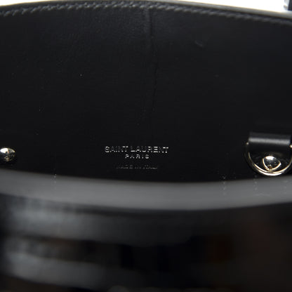 Saint Laurent Calfskin Crocodile Embossed Small Sac de Jour Black 6 of 10