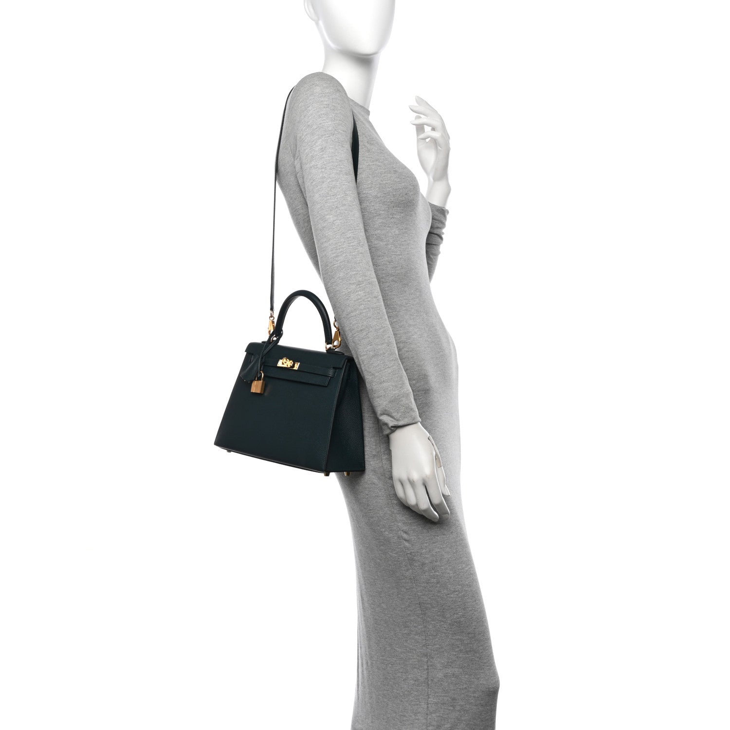 Hermes Epsom Kelly Sellier 25 Vert Cypress 2 of 14
