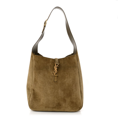 Saint Laurent Suede Large Le 5 A 7 Soft Hobo New Barley 1 of 9