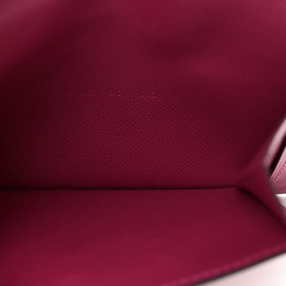 Hermes Madame Calfskin Kelly Pocket Compact Wallet Rose Pourpre 5 of 7