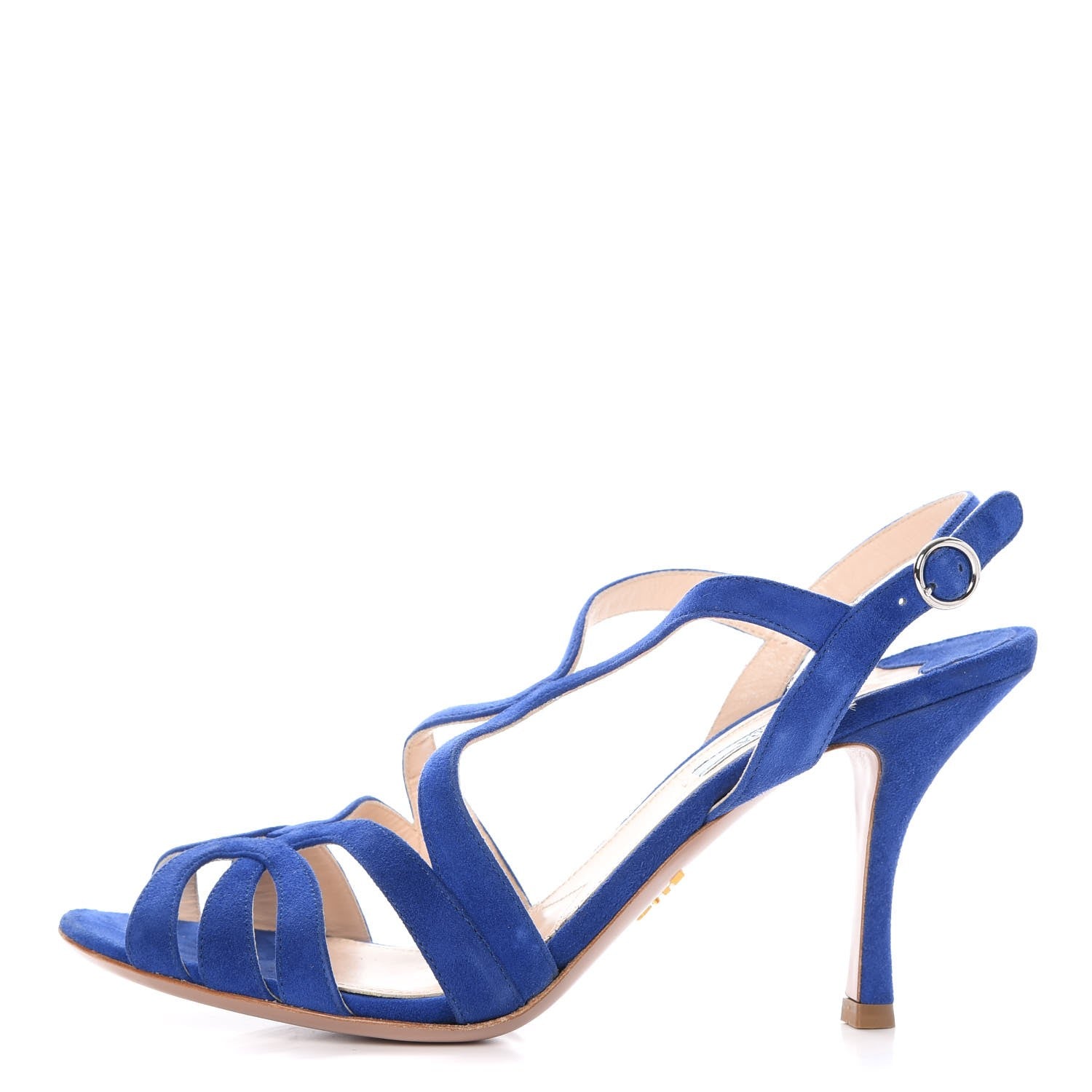 Prada Suede Wavy Sandals 39.5 Blue 1 of 11