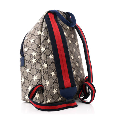 Gucci GG Supreme Monogram Stars Childrens Backpack Beige Ebony Yellow Royal 3 of 10