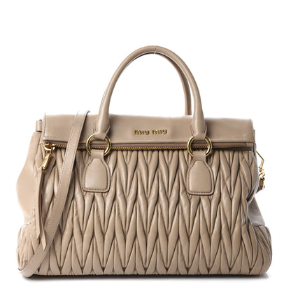 Miu Miu Nappa Matelasse Top Handle Bag Cammeo 1 of 8