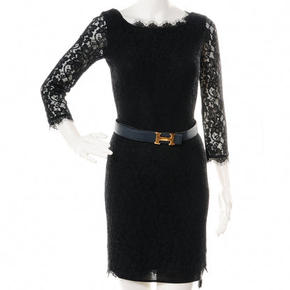 Hermes Courchevel Reversible Constance 32mm H Belt Navy Gold 75 2 of 6