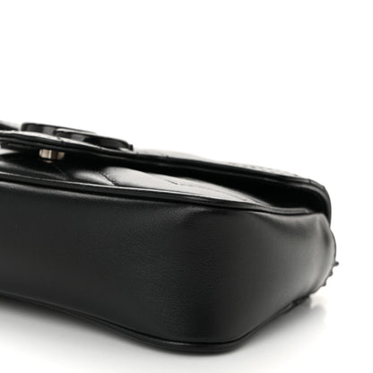 Gucci Calfskin Matelasse Monochrome GG Marmont Chain Belt Bag Black 10 of 10
