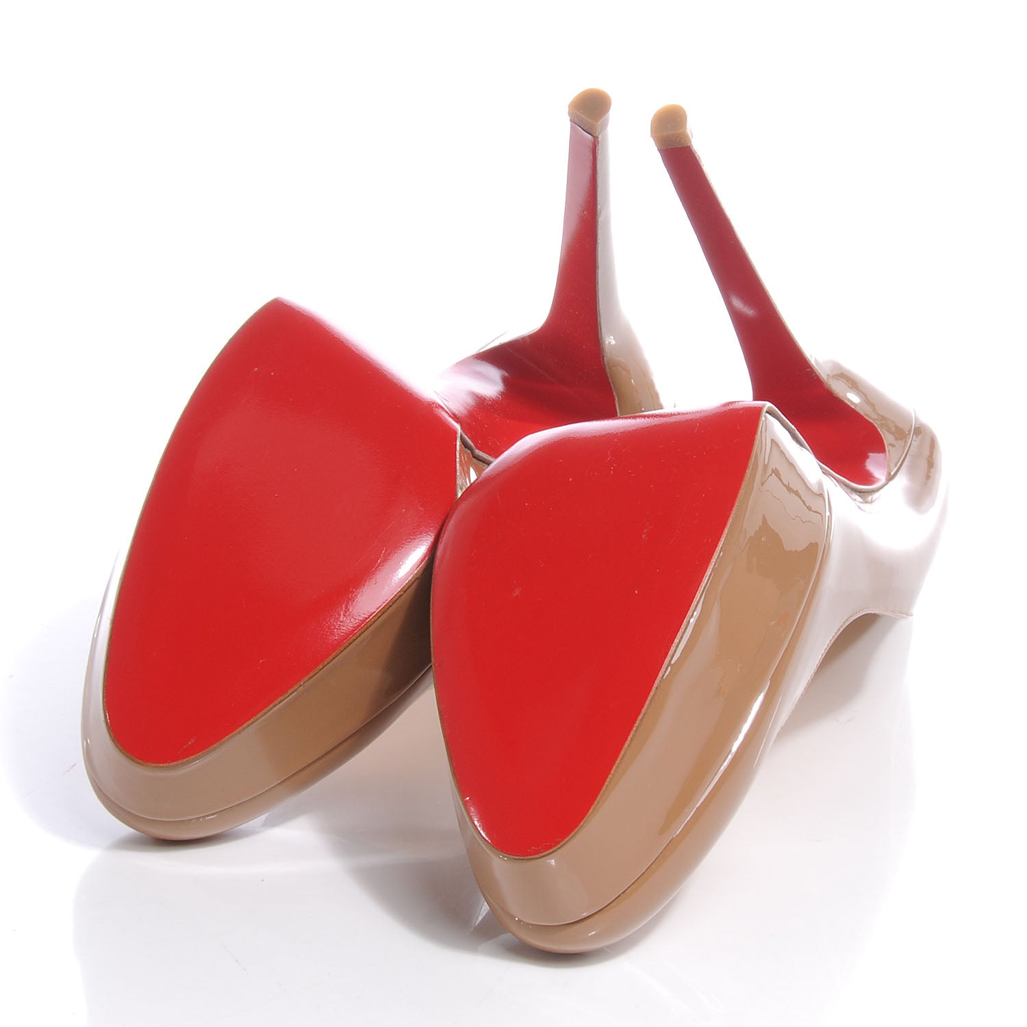 Christian Louboutin Patent Bianca 140 Pumps 39 Camel 5 of 8