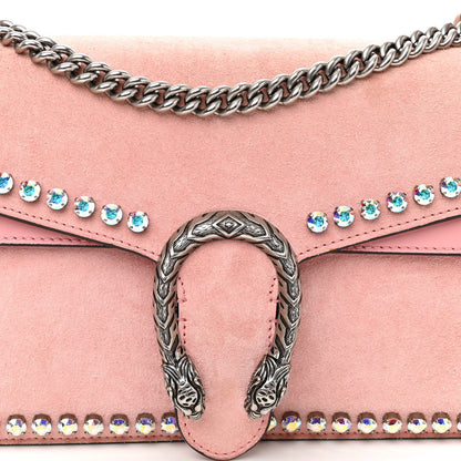 Gucci Suede Crystal Small Dionysus Shoulder Bag Peonia 8 of 10