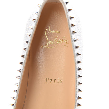 Christian Louboutin Mini Glitter Anjalina Flats 38 Silver 5 of 7
