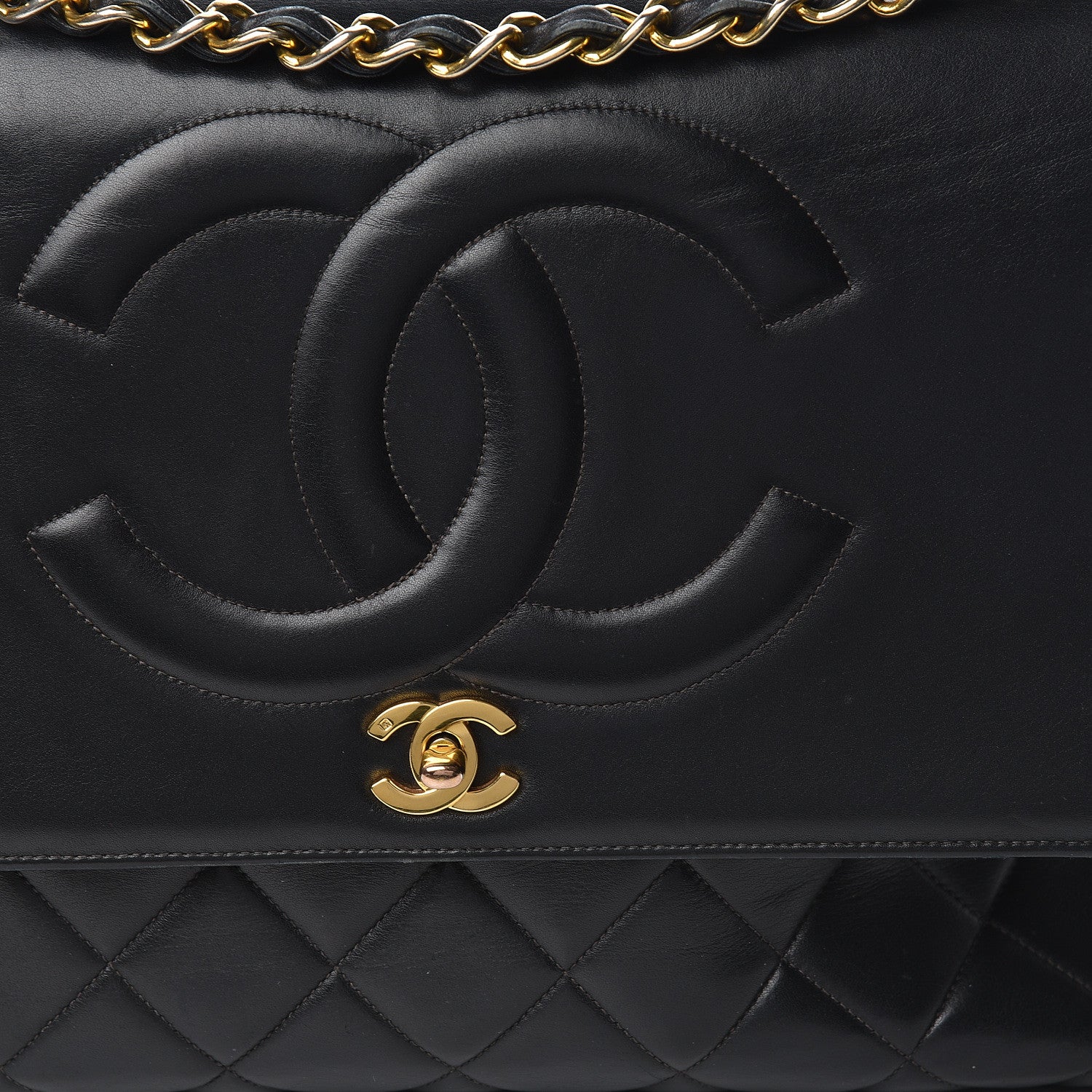 Chanel Lambskin Quilted XL Jumbo Single Flap Black 27 of 28