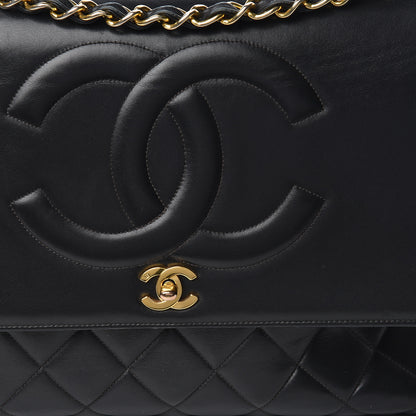 Chanel Lambskin Quilted XL Jumbo Single Flap Black 27 of 28