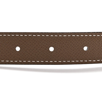 Hermes Swift Epsom 24mm Mini Constance H Belt 80/32 Black Etoupe 3 of 6