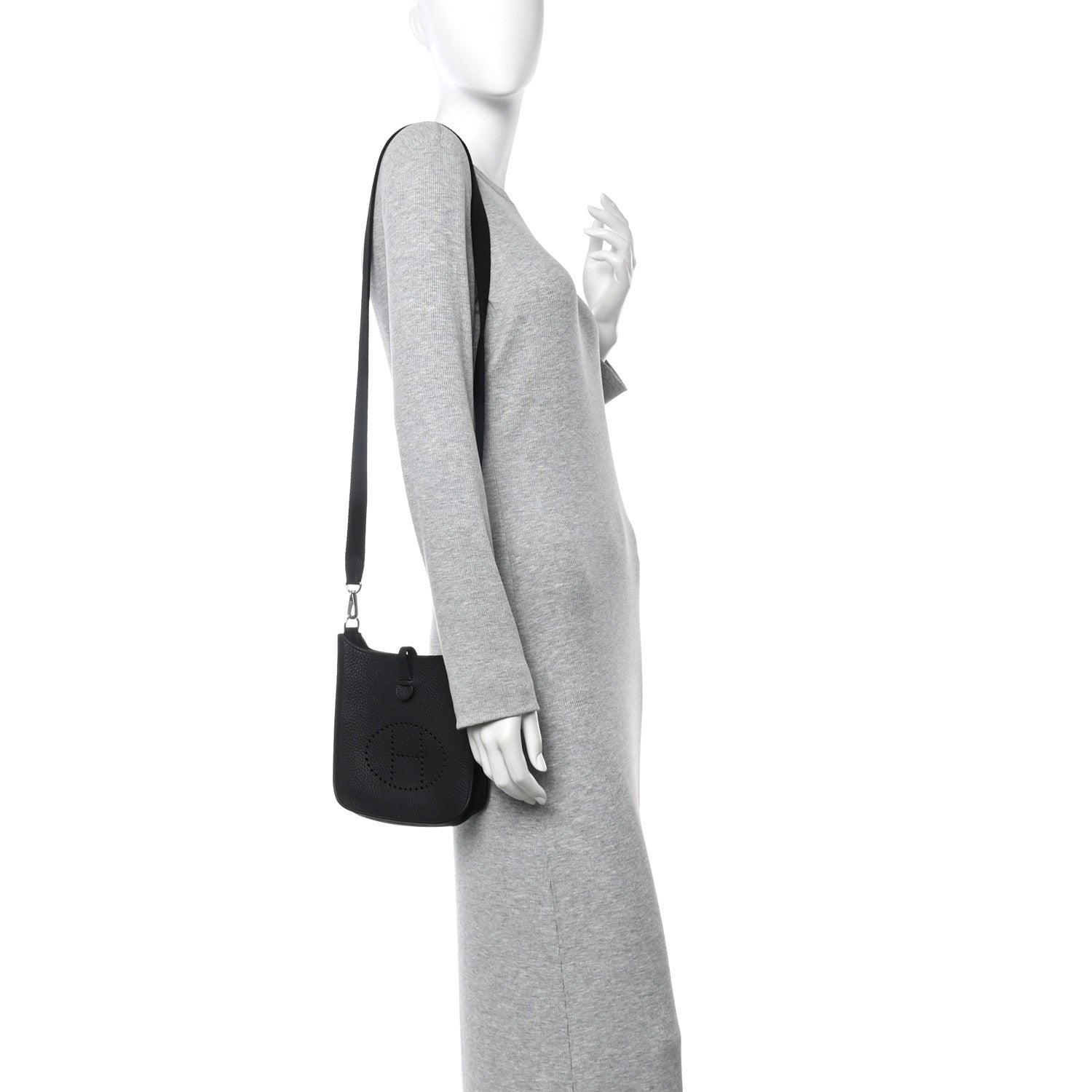 Hermes Taurillon Clemence Evelyne TPM Black 2 of 11