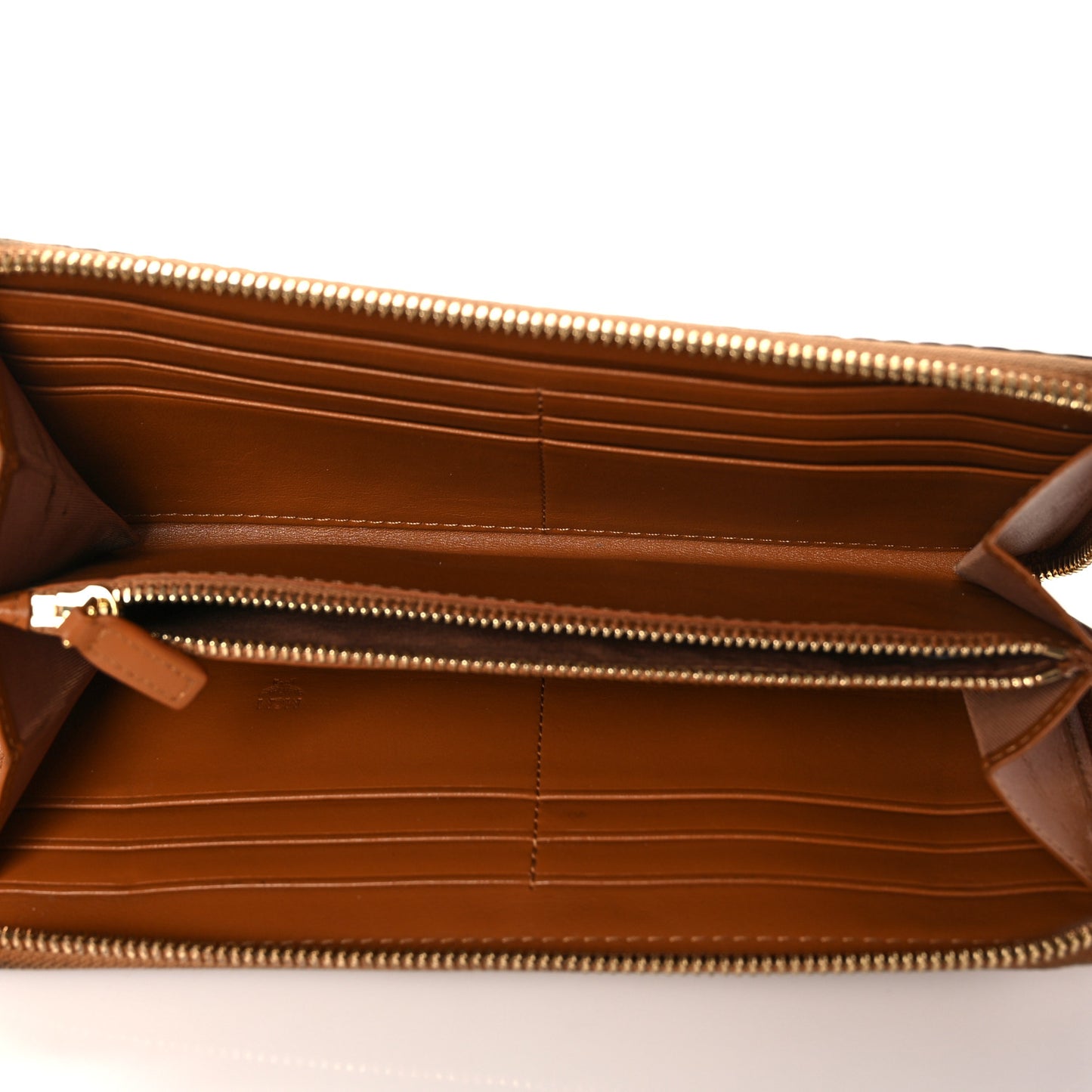 Visetos Large Zip Around Wallet Cognac