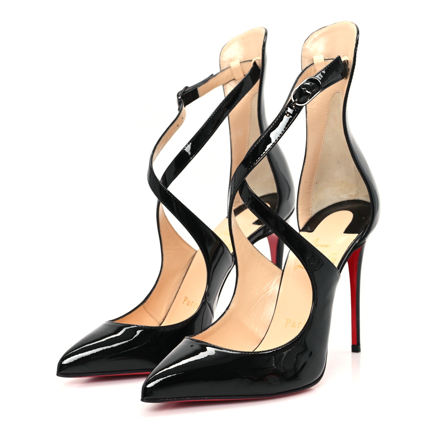 Christian Louboutin Patent Marlenarock 100 Pumps 35.5 Black 4 of 10