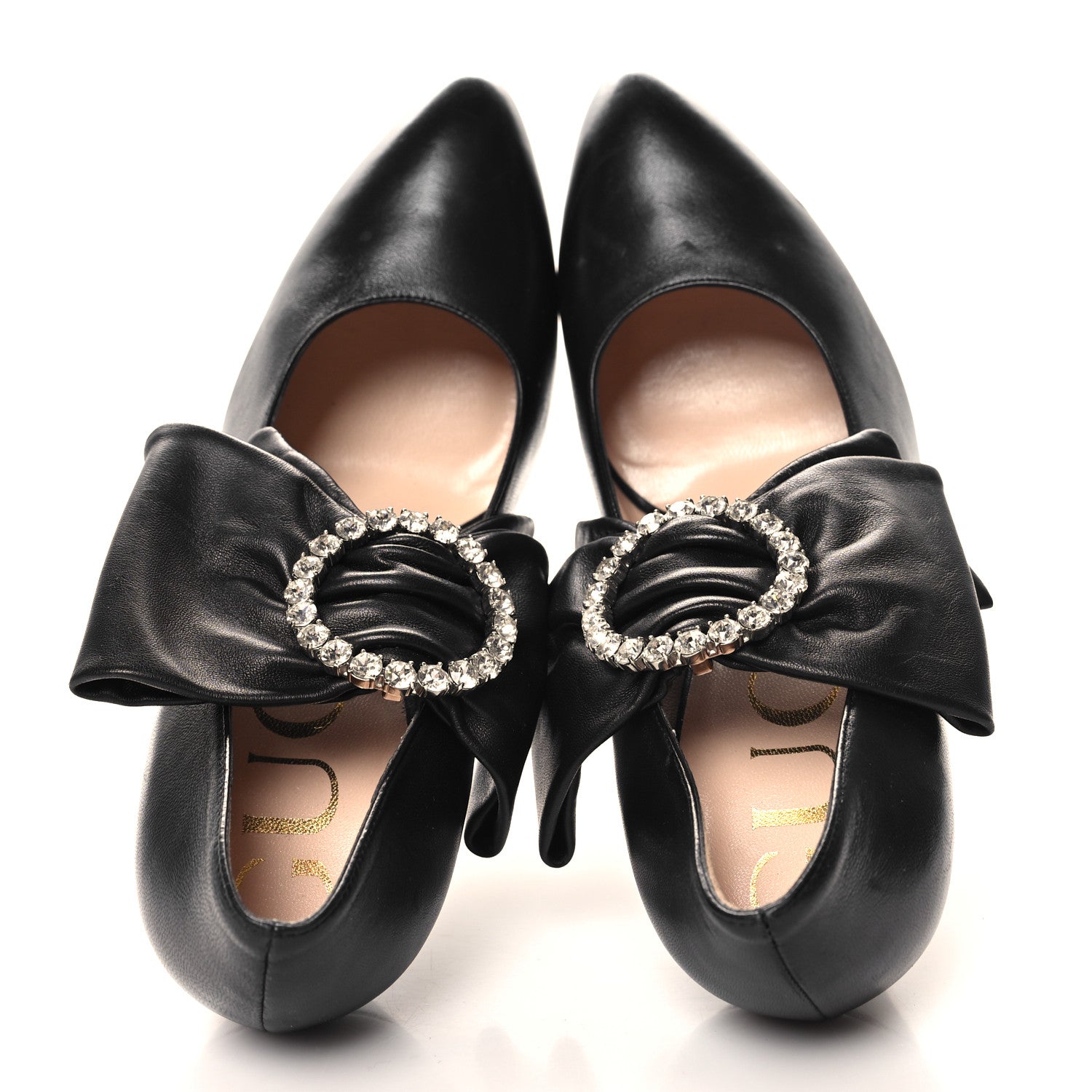 Gucci Nappa Removable Bow Elaisa Platform High Heel Pumps 39 Black 2 of 10