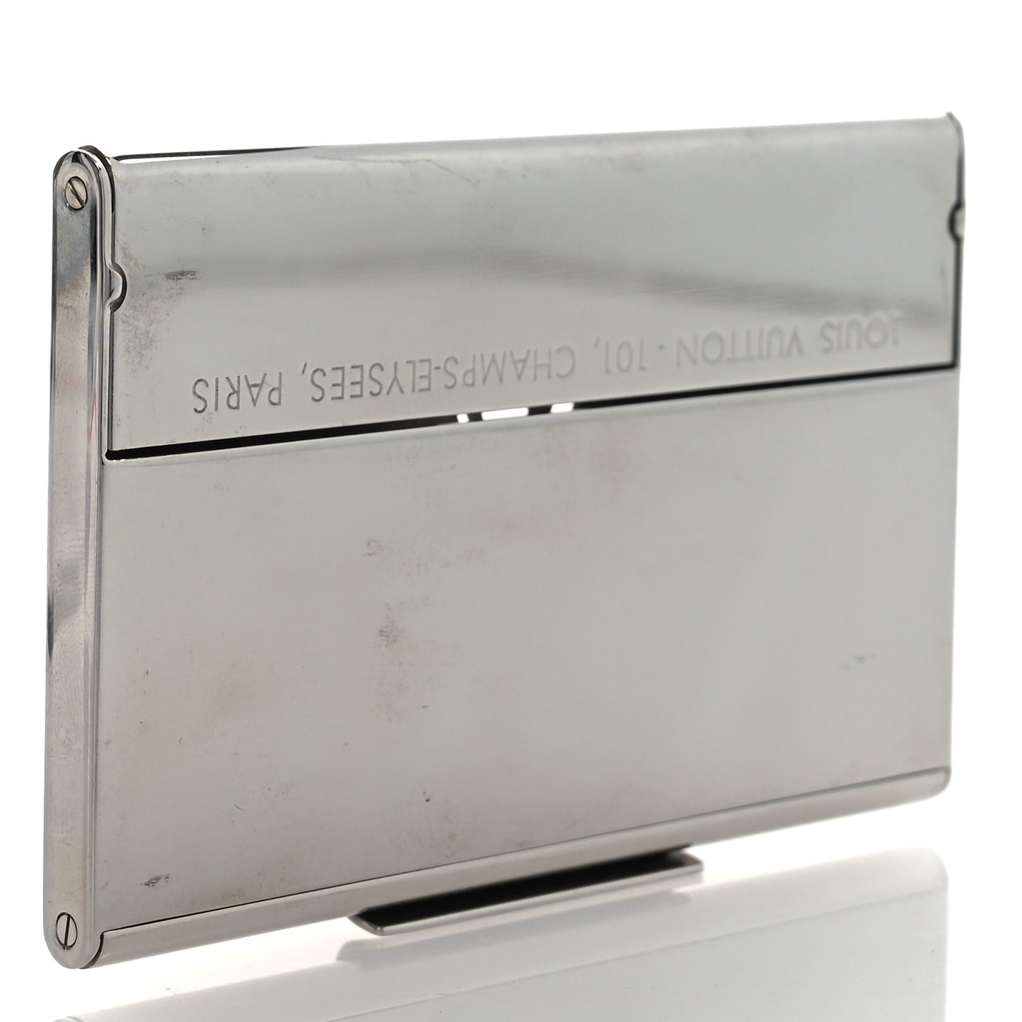 Metal Champs Elysees Card Holder Silver