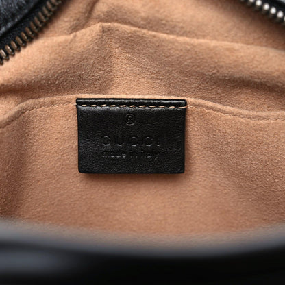 Gucci Calfskin Matelasse Small GG Marmont Chain Shoulder Bag Black 6 of 11