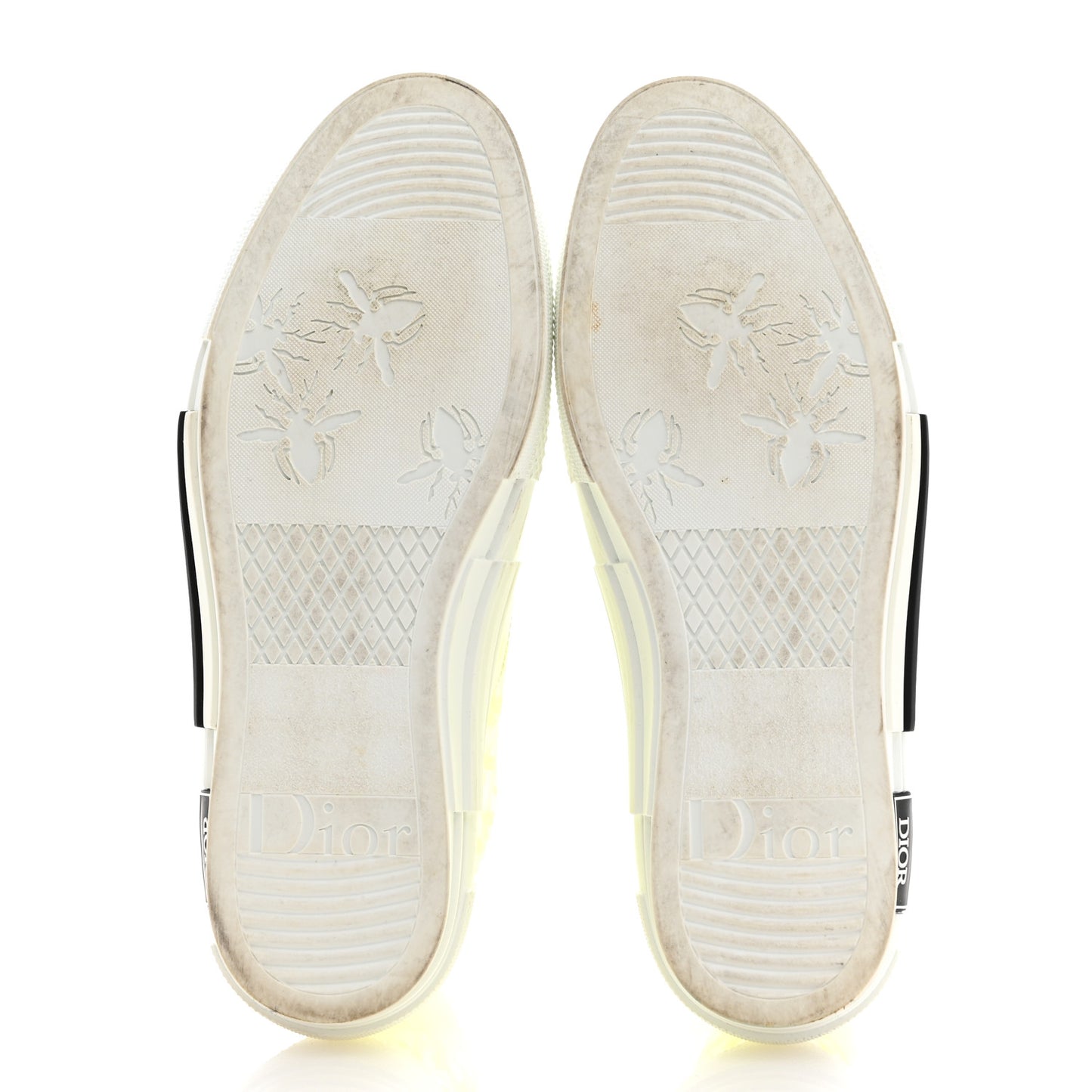 Technical Canvas Oblique Mens B23 High Top Sneakers 42 Yellow