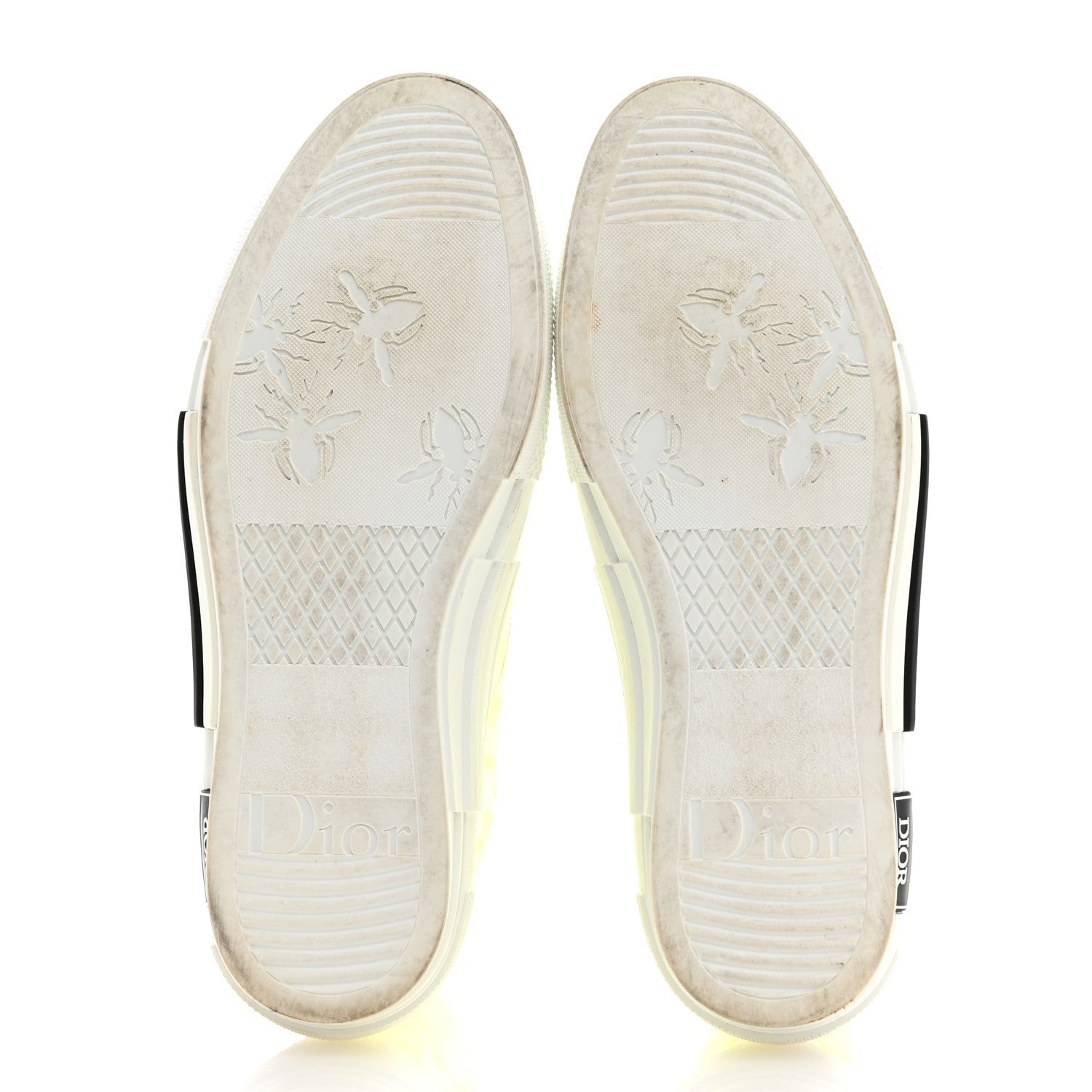 Christian Dior Technical Canvas Oblique Mens B23 High Top Sneakers 42 Yellow 6 of 9