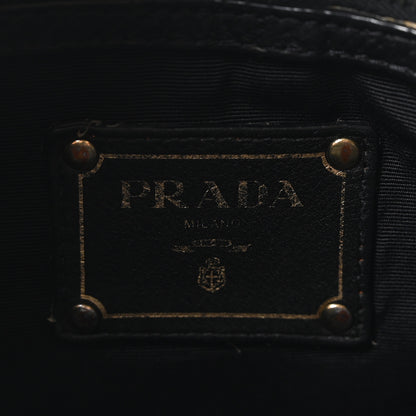 Prada Vitello Daino Tote Black 6 of 9