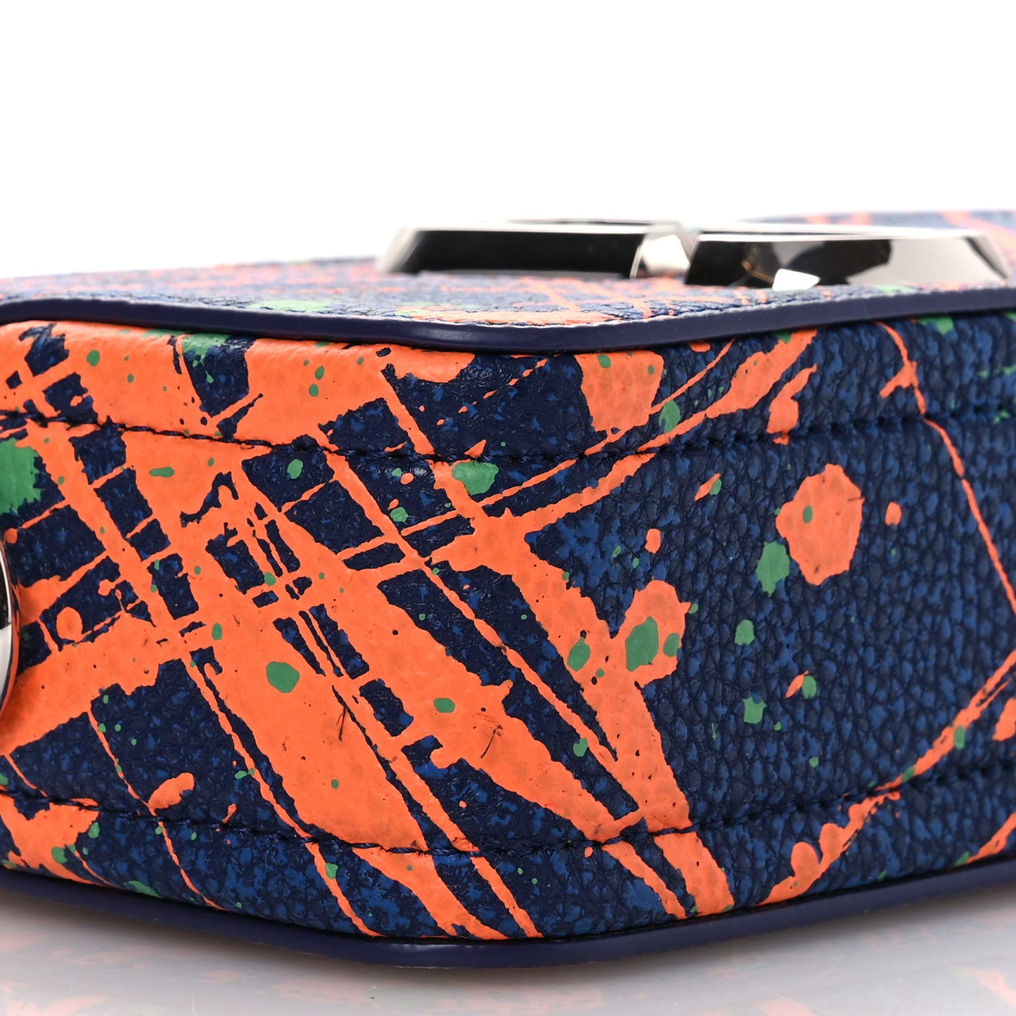 Calfskin Paint Splatter Snapshot Camera Bag Eclipse