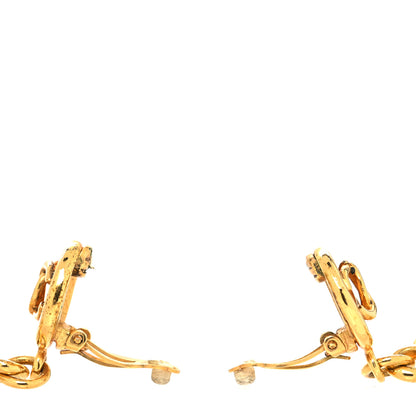 Chanel Metal CC Drop Clip On Earrings Gold 3 of 6
