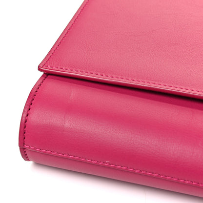 Saint Laurent Calfskin Classic Y Ligne Clutch Fuchsia 5 of 5