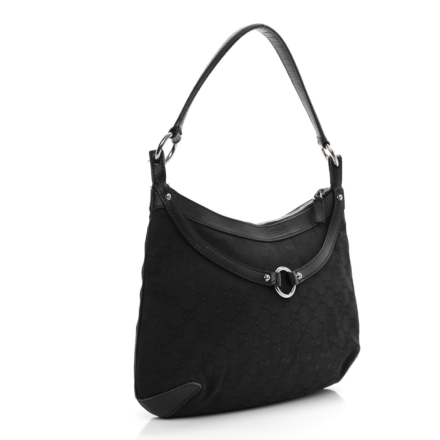 Monogram Horsebit Hobo Black