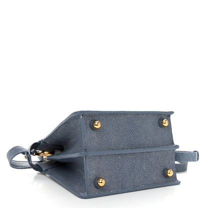 Fendi Stingray Shiny Nappa Petite Peekaboo I SEE U Satchel Mirto 4 of 12