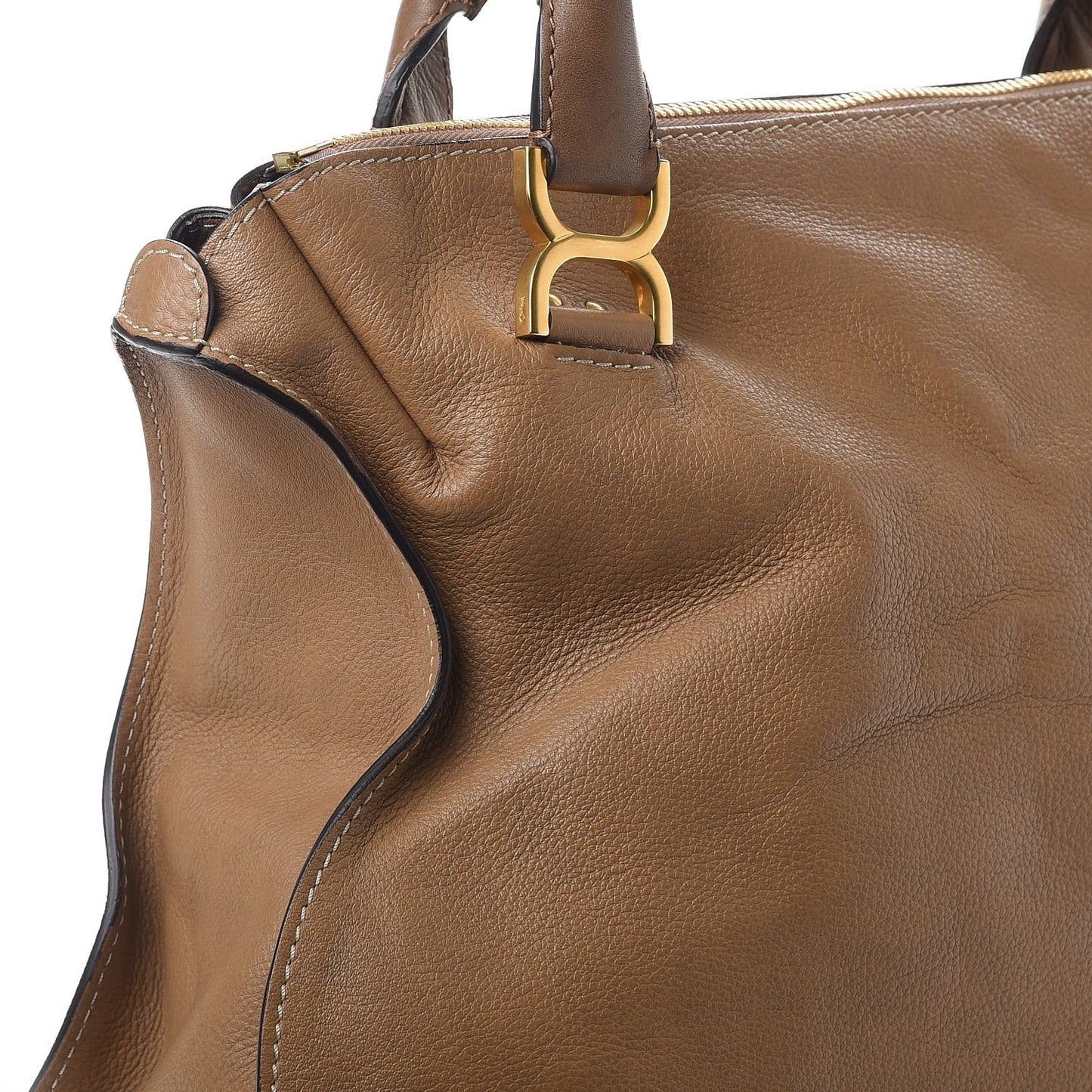 Calfskin Large Marcie Satchel Nut
