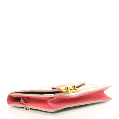 Louis Vuitton Damier Azur Croisette Chain Wallet Rose Papaye 4 of 14