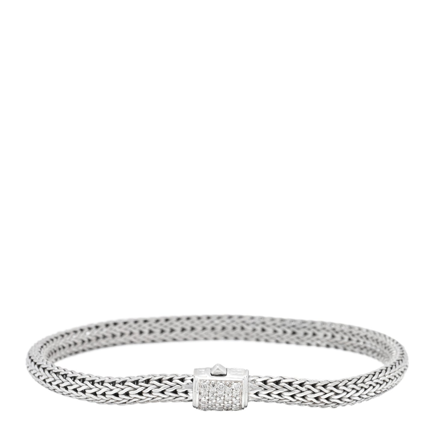 Sterling Silver Diamond 5mm Classic Chain Bracelet