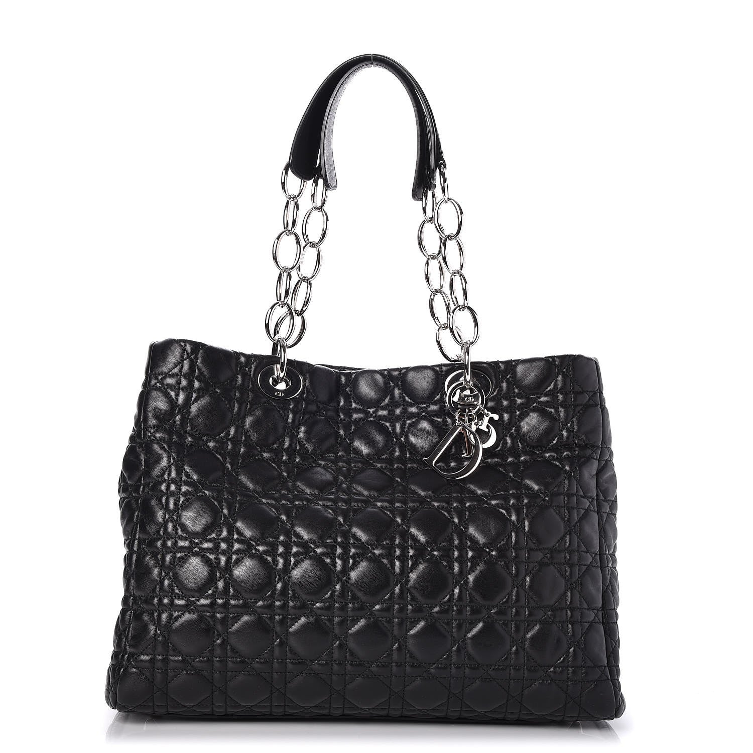 Christian Dior Lambskin Cannage Large Dior Soft Shopping Tote Black 1 of 9