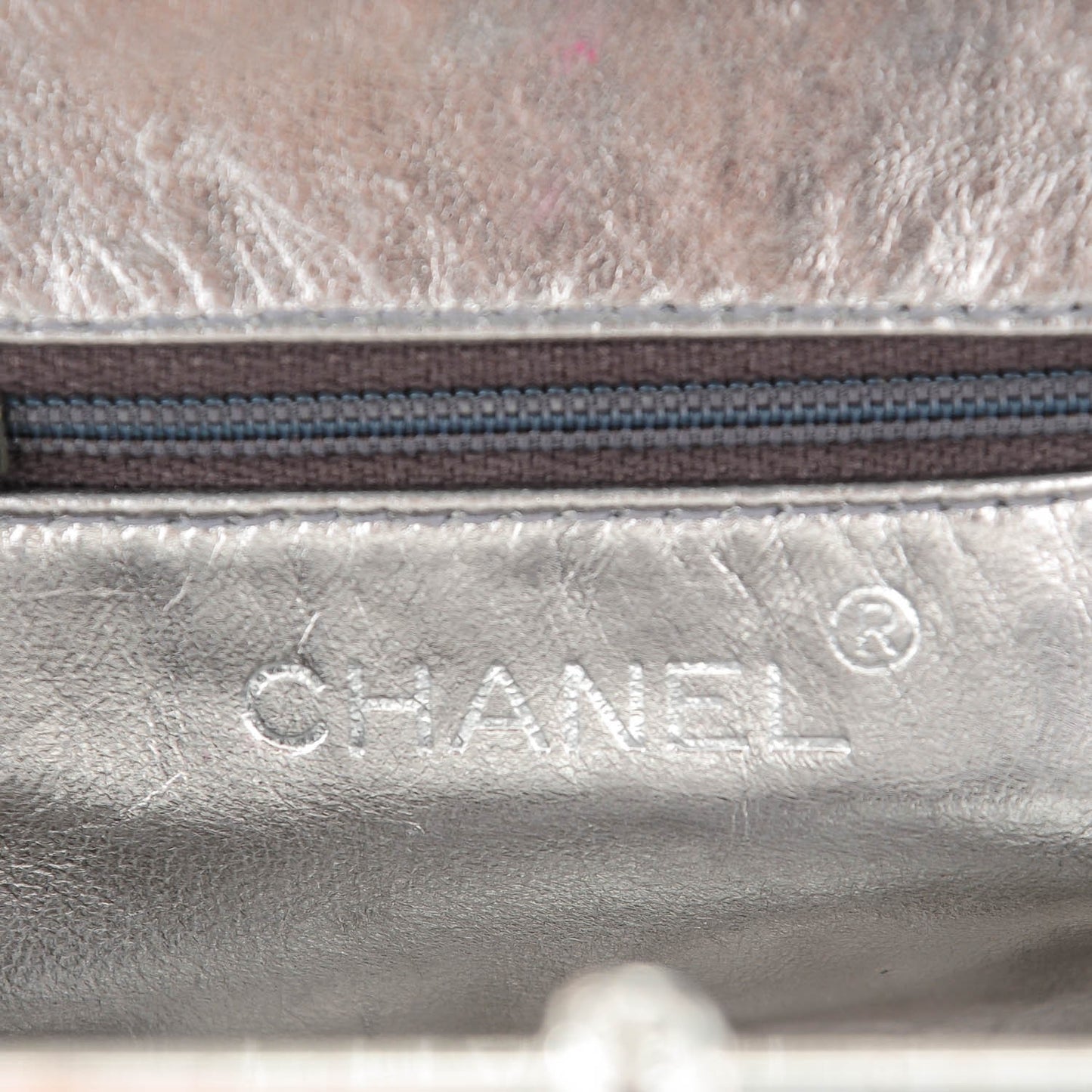 Metallic Lambskin Quilted Mini Kisslock Evening Bag Silver