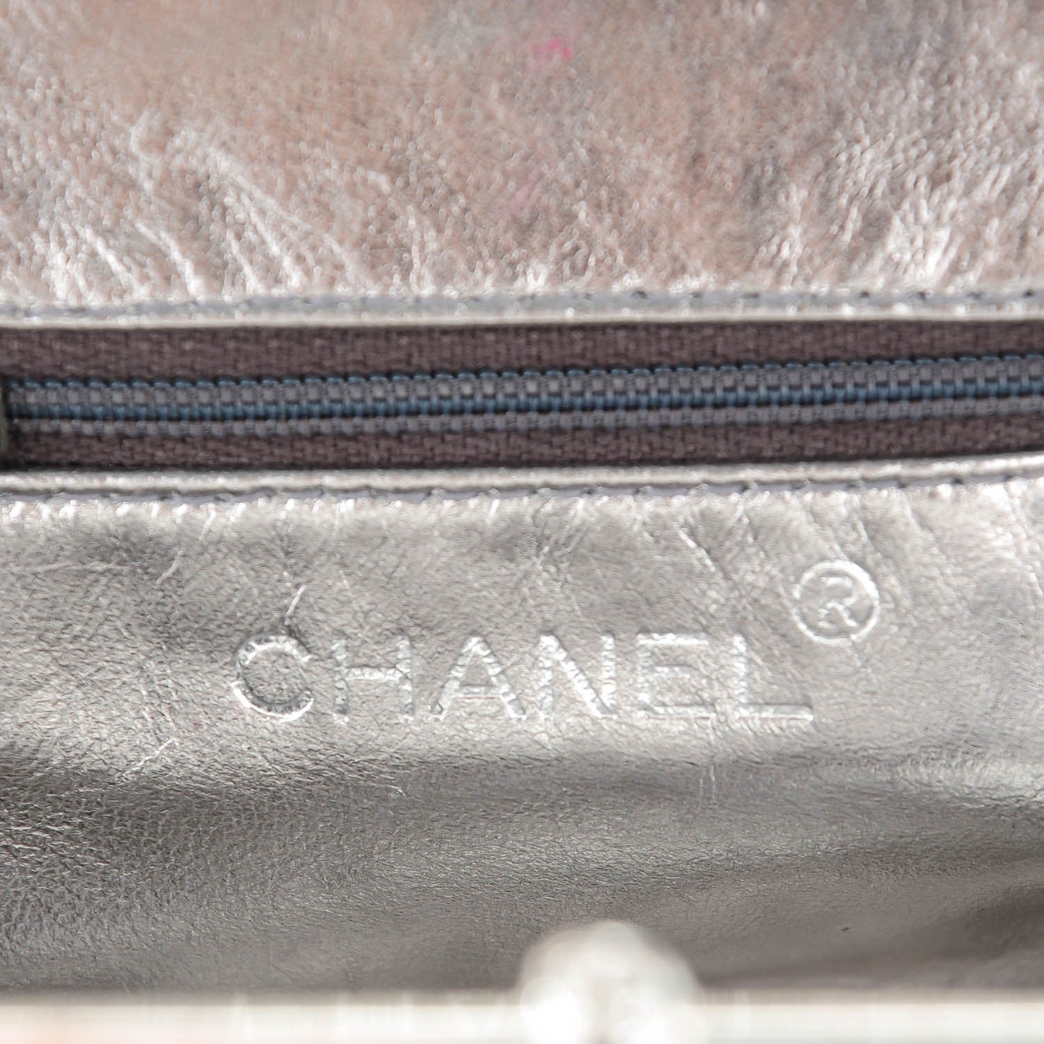 Chanel Metallic Lambskin Quilted Mini Kisslock Evening Bag Silver 6 of 7