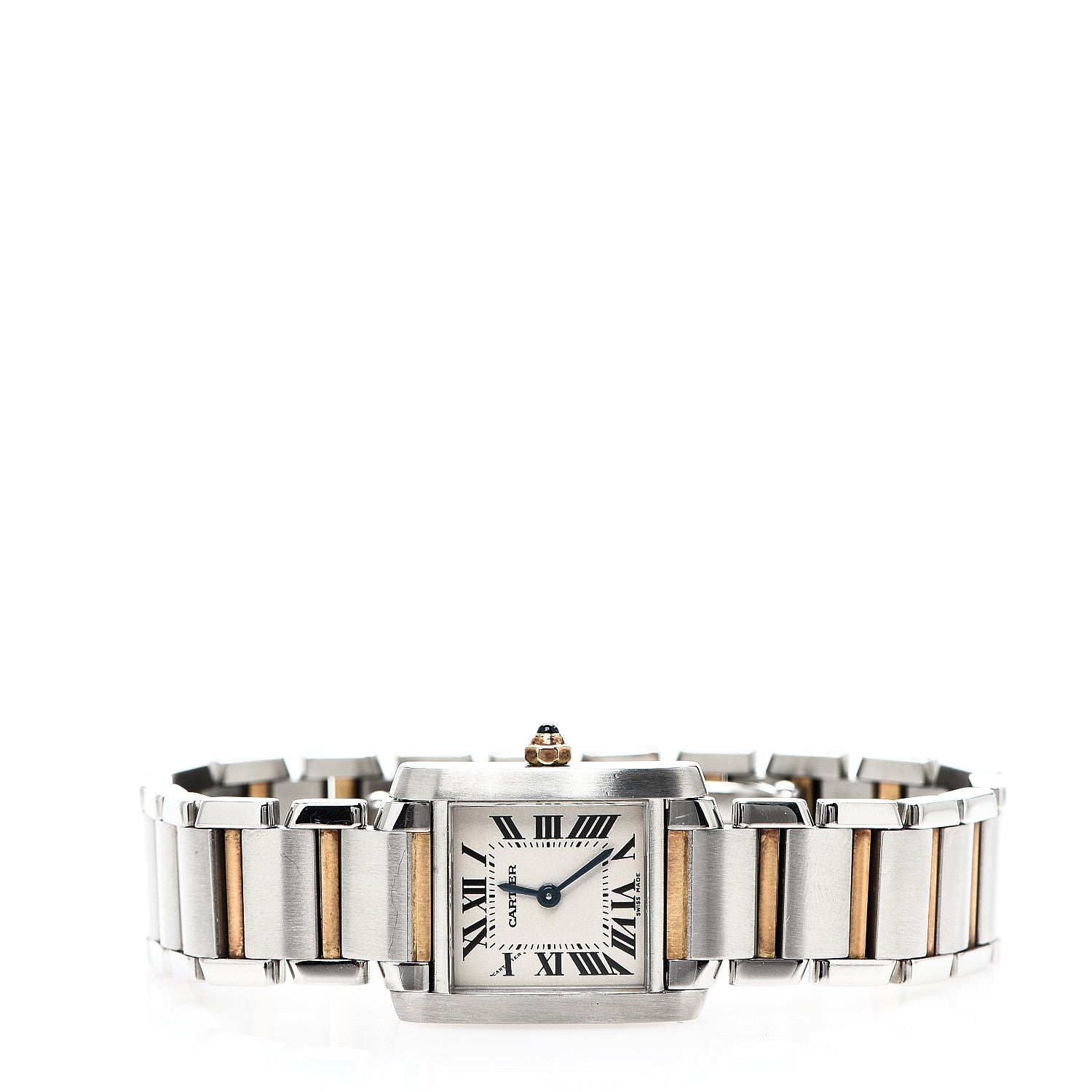 Cartier Stainless Steel 18K Yellow Gold 20mm Tank Francaise Quartz Watch 2 of 6