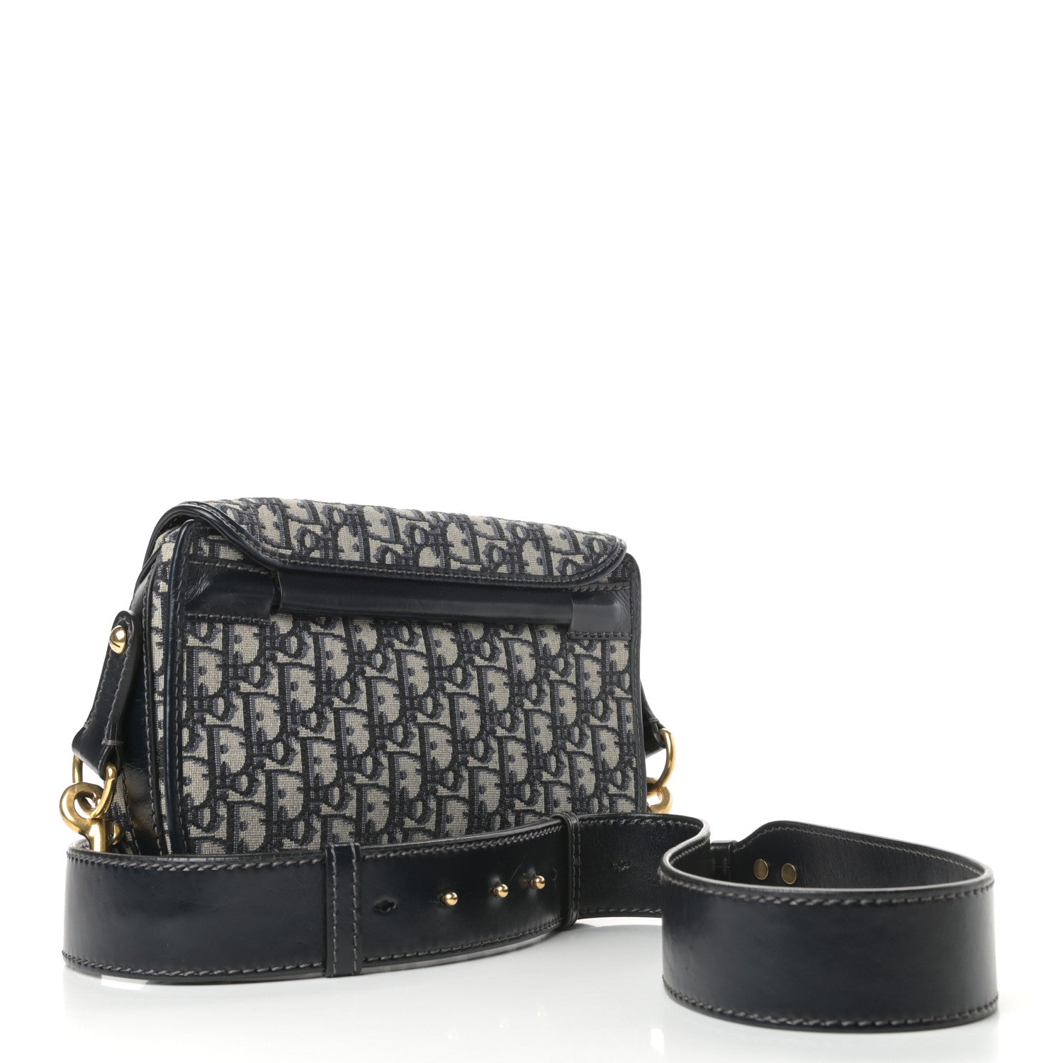 Christian Dior Oblique Crossbody Navy Blue 3 of 9
