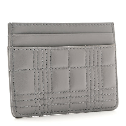 Burberry Lambskin Quilted Small Lola Card Holder Grey 3 of 6