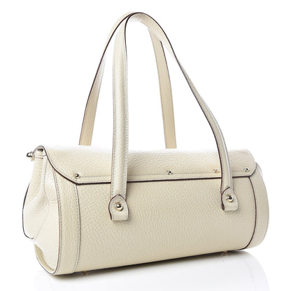 Gucci Calfskin Bamboo Bullet Satchel Ivory 3 of 9