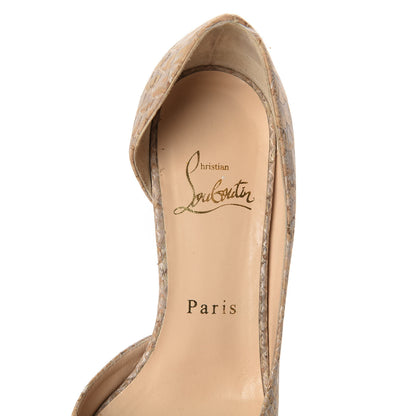 Christian Louboutin Liege Embossed Iriza 70 Pumps 35 Beige 7 of 11